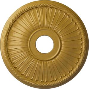 imageEkena Millwork CM20BE1PAS Berkshire Ceiling Medallion Pale GoldIridescent Gold Metallic Series