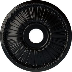imageEkena Millwork CM20BE1PAS Berkshire Ceiling Medallion Pale GoldJet Black Flat Finish