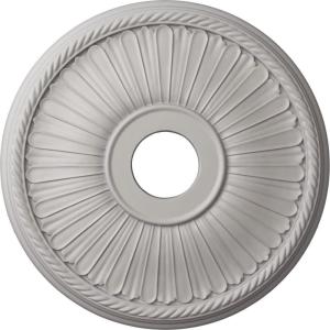 imageEkena Millwork CM20BE1PAS Berkshire Ceiling Medallion Pale GoldUltra Pure White Flat Finish