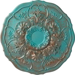 imageEkena Millwork CM22CN 22 12Inch OD Cornelia Ceiling MedallionHandPainted Copper Green Patina