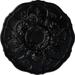imageEkena Millwork CM22CN 22 12Inch OD Cornelia Ceiling MedallionHandPainted Jet Black