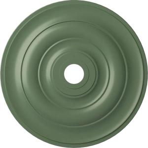 imageEkena Millwork CM26JEBLF Jefferson Ceiling Medallion 26 12OD x 3 58ID x 1 12P Fits Canopies up to 5 HandPainted Jet BlackAthenian Green Flat Finish