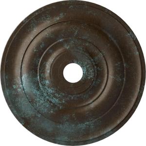 imageEkena Millwork CM26JEBLF Jefferson Ceiling Medallion 26 12OD x 3 58ID x 1 12P Fits Canopies up to 5 HandPainted Jet BlackBronze Blue Patina Metallic Series