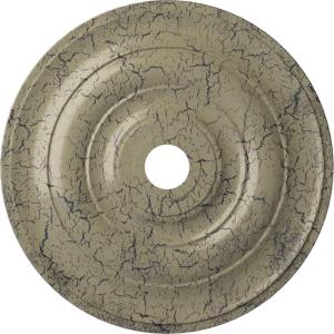 imageEkena Millwork CM26JEBLF Jefferson Ceiling Medallion 26 12OD x 3 58ID x 1 12P Fits Canopies up to 5 HandPainted Jet BlackCastle Stone Crackle Flat Finish