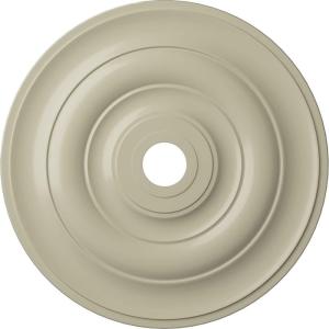 imageEkena Millwork CM26JEBLF Jefferson Ceiling Medallion 26 12OD x 3 58ID x 1 12P Fits Canopies up to 5 HandPainted Jet BlackClear Yellow Flat Finish