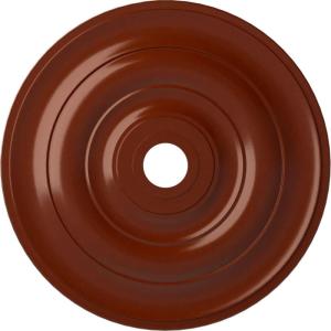 imageEkena Millwork CM26JEBLF Jefferson Ceiling Medallion 26 12OD x 3 58ID x 1 12P Fits Canopies up to 5 HandPainted Jet BlackFirebrick Flat Finish