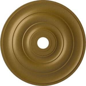 imageEkena Millwork CM26JEBLF Jefferson Ceiling Medallion 26 12OD x 3 58ID x 1 12P Fits Canopies up to 5 HandPainted Jet BlackGold Rush Metallic Series