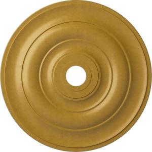 imageEkena Millwork CM26JEBLF Jefferson Ceiling Medallion 26 12OD x 3 58ID x 1 12P Fits Canopies up to 5 HandPainted Jet BlackIridescent Gold Metallic Series