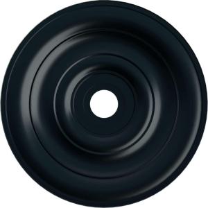 imageEkena Millwork CM26JEBLF Jefferson Ceiling Medallion 26 12OD x 3 58ID x 1 12P Fits Canopies up to 5 HandPainted Jet BlackNight Shade Flat Finish