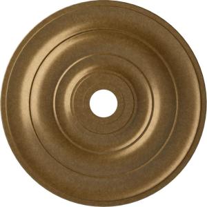imageEkena Millwork CM26JEBLF Jefferson Ceiling Medallion 26 12OD x 3 58ID x 1 12P Fits Canopies up to 5 HandPainted Jet BlackPale Gold Metallic Series