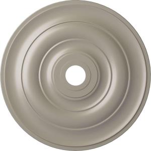 imageEkena Millwork CM26JEBLF Jefferson Ceiling Medallion 26 12OD x 3 58ID x 1 12P Fits Canopies up to 5 HandPainted Jet BlackPearl White Metallic Series