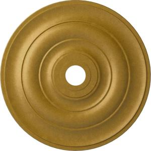 imageEkena Millwork CM26JEBLF Jefferson Ceiling Medallion 26 12OD x 3 58ID x 1 12P Fits Canopies up to 5 HandPainted Jet BlackPharaohs Gold Metallic Series