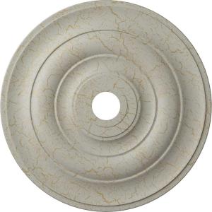 imageEkena Millwork CM26JEBLF Jefferson Ceiling Medallion 26 12OD x 3 58ID x 1 12P Fits Canopies up to 5 HandPainted Jet BlackPot of Cream Crackle Flat Finish