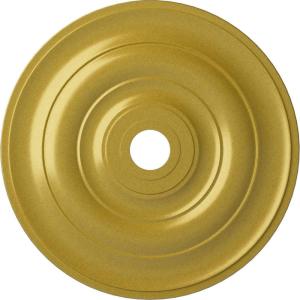 imageEkena Millwork CM26JEBLF Jefferson Ceiling Medallion 26 12OD x 3 58ID x 1 12P Fits Canopies up to 5 HandPainted Jet BlackRich Gold Metallic Series