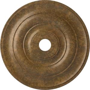 imageEkena Millwork CM26JEBLF Jefferson Ceiling Medallion 26 12OD x 3 58ID x 1 12P Fits Canopies up to 5 HandPainted Jet BlackRubbed Bronze Metallic Series