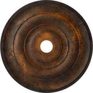 imageEkena Millwork CM26JEBLF Jefferson Ceiling Medallion 26 12OD x 3 58ID x 1 12P Fits Canopies up to 5 HandPainted Jet BlackRust Metallic Series