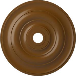 imageEkena Millwork CM26JEBLF Jefferson Ceiling Medallion 26 12OD x 3 58ID x 1 12P Fits Canopies up to 5 HandPainted Jet BlackSmokey Topaz Flat Finish