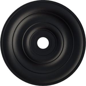 imageEkena Millwork CM26JEBLF Jefferson Ceiling Medallion 26 12OD x 3 58ID x 1 12P Fits Canopies up to 5 HandPainted Jet BlackSteel Gray Metallic Series