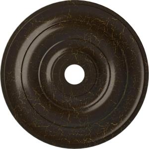 imageEkena Millwork CM26JEBLF Jefferson Ceiling Medallion 26 12OD x 3 58ID x 1 12P Fits Canopies up to 5 HandPainted Jet BlackStone Hearth Crackle Flat Finish