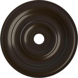 imageEkena Millwork CM26JEBLF Jefferson Ceiling Medallion 26 12OD x 3 58ID x 1 12P Fits Canopies up to 5 HandPainted Jet BlackStone Hearth Flat Finish