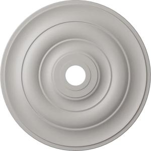 imageEkena Millwork CM26JEBLF Jefferson Ceiling Medallion 26 12OD x 3 58ID x 1 12P Fits Canopies up to 5 HandPainted Jet BlackUltra Pure White Flat Finish