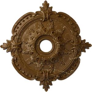 imageEkena Millwork CM28BESTC 2838 x 334 x 158 Benson Classic Ceiling Medallion Smokey Topaz CrackleSmokey Topaz Crackle Flat Finish