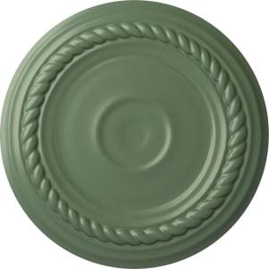 imageEkena Millwork Small Alexandria HandPainted Ceiling Medallion Copper Green PatinaAthenian Green Flat Finish