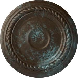 imageEkena Millwork Small Alexandria HandPainted Ceiling Medallion Copper Green PatinaBronze Blue Patina Metallic Series