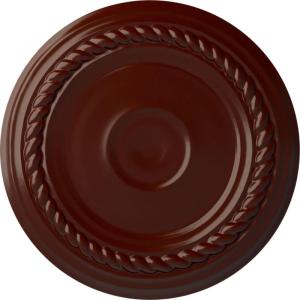 imageEkena Millwork Small Alexandria HandPainted Ceiling Medallion Copper Green PatinaBrushed Mahogany Flat Finish