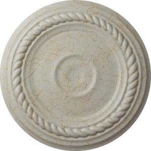 imageEkena Millwork Small Alexandria HandPainted Ceiling Medallion Copper Green PatinaPot of Cream Crackle Flat Finish