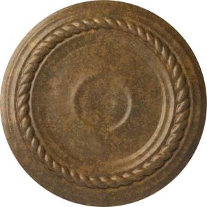imageEkena Millwork Small Alexandria HandPainted Ceiling Medallion Copper Green PatinaRubbed Bronze Metallic Series
