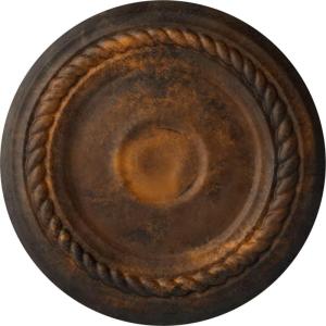 imageEkena Millwork Small Alexandria HandPainted Ceiling Medallion Copper Green PatinaRust Metallic Series