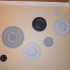 image14 12OD x 2 34P Katheryn Ceiling Medallion Fits Canopies up to 2 18Firebrick Flat Finish