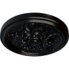 image14 12OD x 2 34P Katheryn Ceiling Medallion Fits Canopies up to 2 18Jet Black Flat Finish