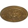 image26OD x 3P Vincent Ceiling Medallion Fits Canopies up to 6HandPainted Pale Gold