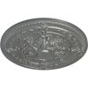 image26OD x 3P Vincent Ceiling Medallion Fits Canopies up to 6HandPainted Silver