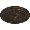 image26OD x 3P Vincent Ceiling Medallion Fits Canopies up to 6HandPainted Stone Hearth Crackle
