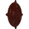 image29 18OD x 1 14ID x 4P Haylynn Ceiling Medallion Fits Canopies up to 1 14HandPainted Brushed Mahogany