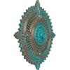 image29 18OD x 1 14ID x 4P Haylynn Ceiling Medallion Fits Canopies up to 1 14HandPainted Copper Green Patina