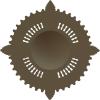 image29 18OD x 1 14ID x 4P Haylynn Ceiling Medallion Fits Canopies up to 1 14HandPainted Iridescent Gold