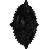 image29 18OD x 1 14ID x 4P Haylynn Ceiling Medallion Fits Canopies up to 1 14HandPainted Jet Black