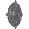 image29 18OD x 1 14ID x 4P Haylynn Ceiling Medallion Fits Canopies up to 1 14HandPainted Platinum