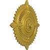 image29 18OD x 1 14ID x 4P Haylynn Ceiling Medallion Fits Canopies up to 1 14HandPainted Rich Gold