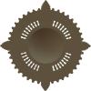 image29 18OD x 1 14ID x 4P Haylynn Ceiling Medallion Fits Canopies up to 1 14HandPainted Rich Gold