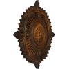 image29 18OD x 1 14ID x 4P Haylynn Ceiling Medallion Fits Canopies up to 1 14HandPainted Rust