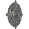 image29 18OD x 1 14ID x 4P Haylynn Ceiling Medallion Fits Canopies up to 1 14HandPainted Silver