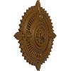 image29 18OD x 1 14ID x 4P Haylynn Ceiling Medallion Fits Canopies up to 1 14HandPainted Smokey Topaz