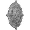 image29 18OD x 1 14ID x 4P Haylynn Ceiling Medallion Fits Canopies up to 1 14HandPainted Ultra Pure White Crackle