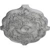 image36W x 26H x 1 12P Pesaro Ceiling MedallionHandPainted Ultra Pure White Crackle