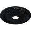 imageEkena Millwork CM18RA 18 18Inch OD 3 58Inch ID x 1 18Inch P Raymond Ceiling MedallionHandPainted Jet Black